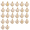 Stainless Steel Peach Heart And English Letter Diy Handmade Electroplated Pendant Necklace Accessories