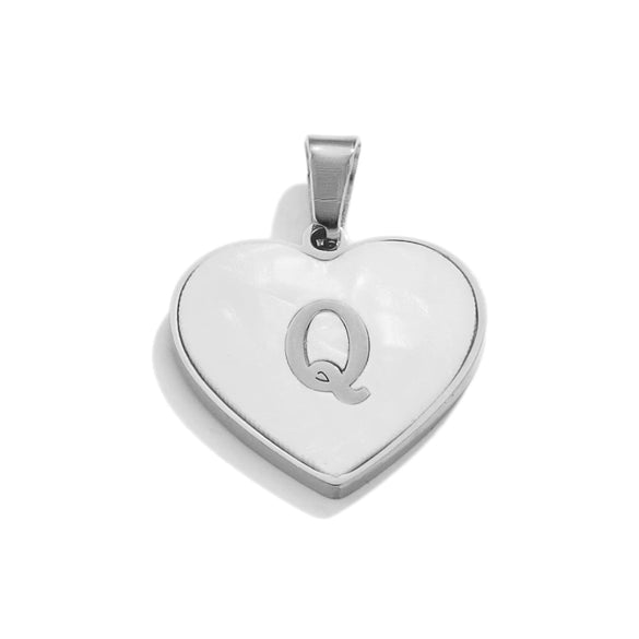 Stainless Steel Peach Heart And English Letter Diy Handmade Electroplated Pendant Necklace Accessories