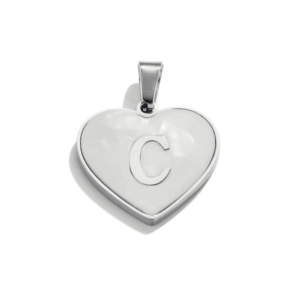 Stainless Steel Peach Heart And English Letter Diy Handmade Electroplated Pendant Necklace Accessories