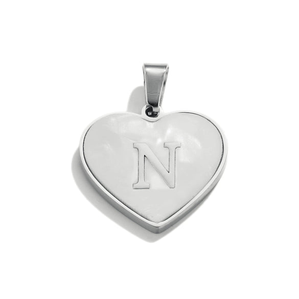 Stainless Steel Peach Heart And English Letter Diy Handmade Electroplated Pendant Necklace Accessories