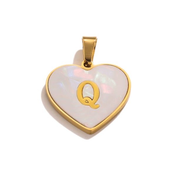 Stainless Steel Peach Heart And English Letter Diy Handmade Electroplated Pendant Necklace Accessories