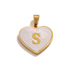 Stainless Steel Peach Heart And English Letter Diy Handmade Electroplated Pendant Necklace Accessories