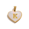 Stainless Steel Peach Heart And English Letter Diy Handmade Electroplated Pendant Necklace Accessories