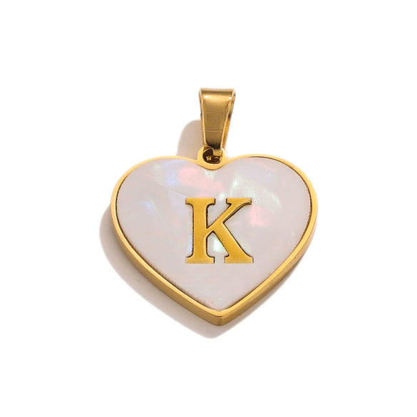 Stainless Steel Peach Heart And English Letter Diy Handmade Electroplated Pendant Necklace Accessories