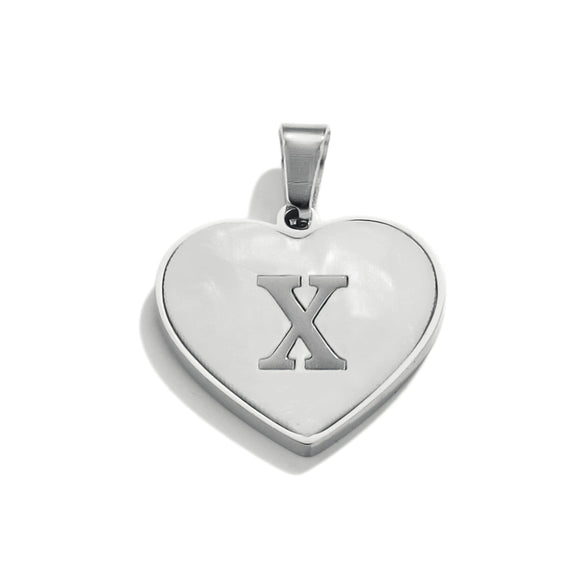 Stainless Steel Peach Heart And English Letter Diy Handmade Electroplated Pendant Necklace Accessories