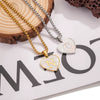 Stainless Steel Peach Heart And English Letter Diy Handmade Electroplated Pendant Necklace Accessories