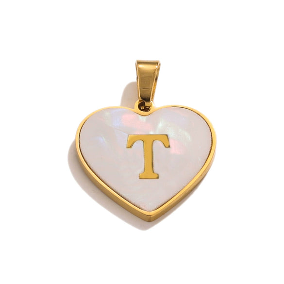 Stainless Steel Peach Heart And English Letter Diy Handmade Electroplated Pendant Necklace Accessories