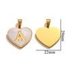 Stainless Steel Peach Heart And English Letter Diy Handmade Electroplated Pendant Necklace Accessories