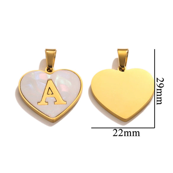 Stainless Steel Peach Heart And English Letter Diy Handmade Electroplated Pendant Necklace Accessories