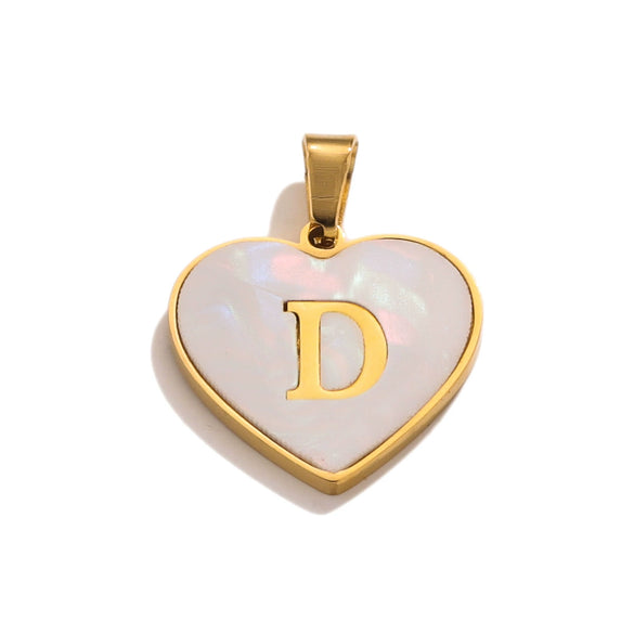 Stainless Steel Peach Heart And English Letter Diy Handmade Electroplated Pendant Necklace Accessories