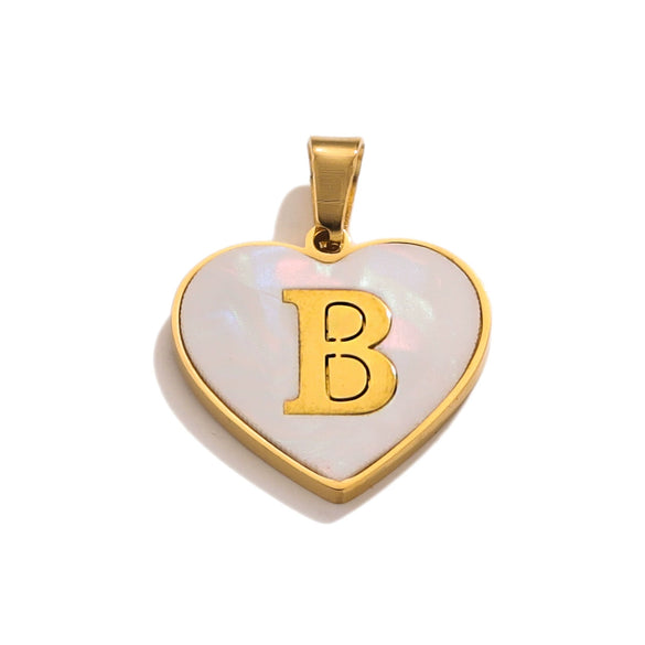 Stainless Steel Peach Heart And English Letter Diy Handmade Electroplated Pendant Necklace Accessories