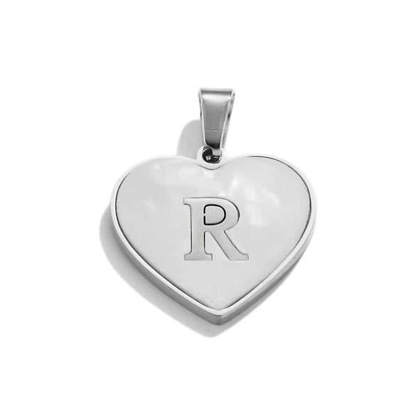 Stainless Steel Peach Heart And English Letter Diy Handmade Electroplated Pendant Necklace Accessories