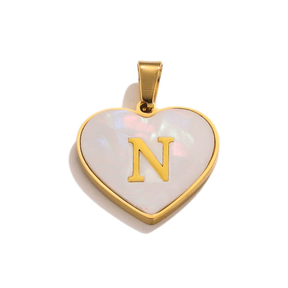 Stainless Steel Peach Heart And English Letter Diy Handmade Electroplated Pendant Necklace Accessories