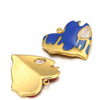 Stainless Steel Peach Heart Dripping Oil Single Hole Pendant Jewelry Accessories