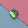 Stainless Steel Peach Heart Fish Scale Pendant Jewelry Accessories Fine Polishing