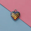 Stainless Steel Peach Heart Fish Scale Pendant Jewelry Accessories Fine Polishing