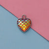 Stainless Steel Peach Heart Fish Scale Pendant Jewelry Accessories Fine Polishing