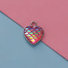 Stainless Steel Peach Heart Fish Scale Pendant Jewelry Accessories Fine Polishing