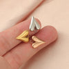 Stainless Steel Peach Heart Love Shape Glossy Electroplated Pendant Jewelry Accessories