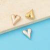 Stainless Steel Peach Heart Love Shape Glossy Electroplated Pendant Jewelry Accessories