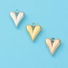 Stainless Steel Peach Heart Love Shape Glossy Electroplated Pendant Jewelry Accessories