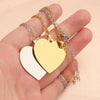 Stainless Steel Peach Heart Loveshaped Pendant Necklace Accessories With Fine Polishing