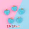 Stainless Steel Peach Heart Pendant Jewelry Accessories Handmade With 18K Gold Plating