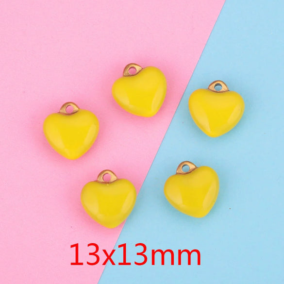 Stainless Steel Peach Heart Pendant Jewelry Accessories Handmade With 18K Gold Plating