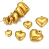 Stainless Steel Peach Heart Pendant Necklace Electroplating Jewelry Accessories