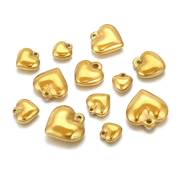Stainless Steel Peach Heart Pendant Necklace Electroplating Jewelry Accessories