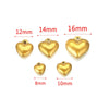 Stainless Steel Peach Heart Pendant Necklace Electroplating Jewelry Accessories