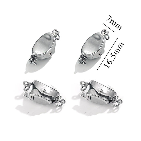 Stainless Steel Peanut And Drop Shape Bracelet Buckle Jewelry Accessories Polished And Electroplated