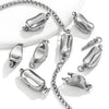 Stainless Steel Peanut And Drop Shape Bracelet Buckle Jewelry Accessories Polished And Electroplated