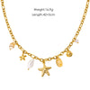 Stainless Steel Pearl Animal Zodiac Style Necklace With Electroplating Process