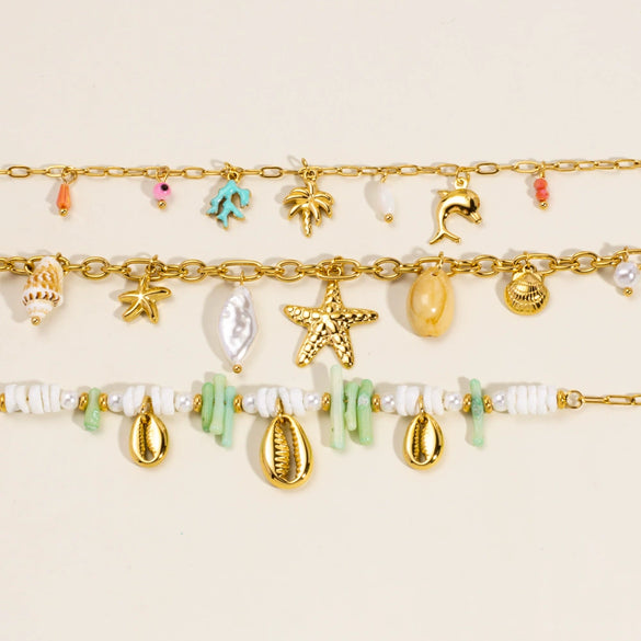 Stainless Steel Pearl Animal Zodiac Style Necklace With Electroplating Process