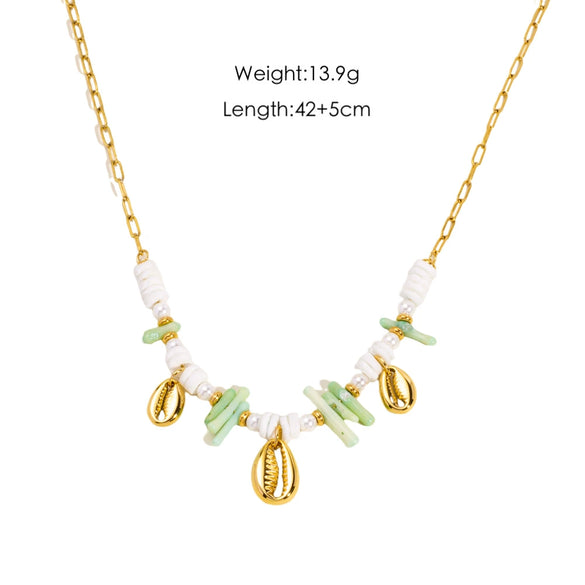 Stainless Steel Pearl Animal Zodiac Style Necklace With Electroplating Process