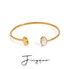 Stainless Steel Pearl Bracelet Electroplating Ins Style Natural Highend Niche Opening Bracelet