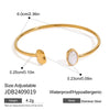Stainless Steel Pearl Bracelet Electroplating Ins Style Natural Highend Niche Opening Bracelet