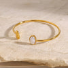 Stainless Steel Pearl Bracelet Electroplating Ins Style Natural Highend Niche Opening Bracelet