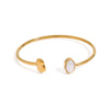 Stainless Steel Pearl Bracelet Electroplating Ins Style Natural Highend Niche Opening Bracelet