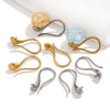 Stainless Steel Pearl Ear Hook Jewelry Accessories Ushaped Round Electroplated