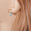 Stainless Steel Pearl Ear Hook Jewelry Accessories Ushaped Round Electroplated