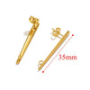 Stainless Steel Pearl Electroplated 18K Irregular Fashion Ol Style Earrings Accessories