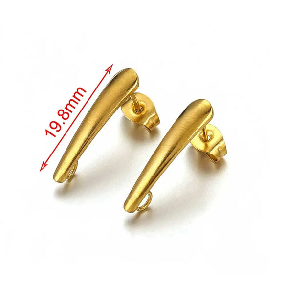 Stainless Steel Pearl Electroplated 18K Irregular Fashion Ol Style Earrings Accessories
