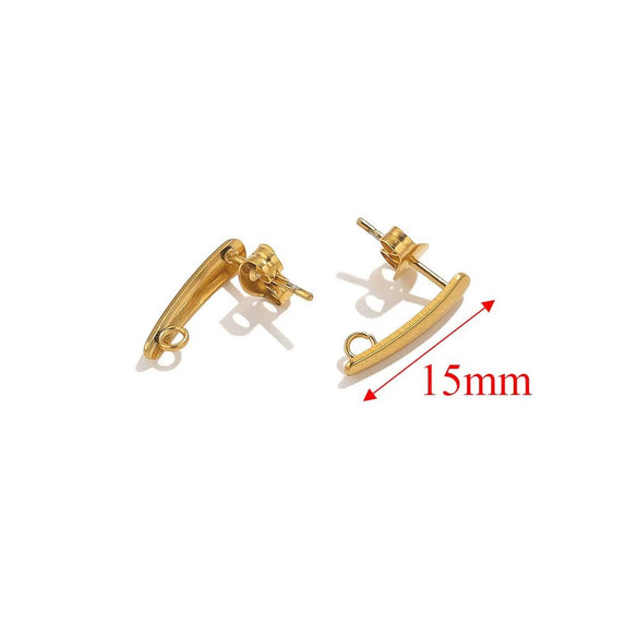 Stainless Steel Pearl Electroplated 18K Irregular Fashion Ol Style Earrings Accessories