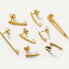 Stainless Steel Pearl Electroplated 18K Irregular Fashion Ol Style Earrings Accessories