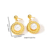 Stainless Steel Pearl Flower Asymmetrical Electroplated Earrings For Women French Classic Light Luxury Style