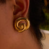 Stainless Steel Pearl Geometric Retro Earrings