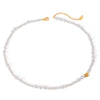 Stainless Steel Pearl Geometric Style Electroplating Necklace For Women