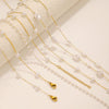 Stainless Steel Pearl Minimalist Totem Electroplating Women's Necklace Bracelet Diy Accessories